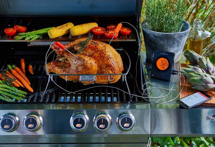 H&uuml;hnchen auf dem Grill
